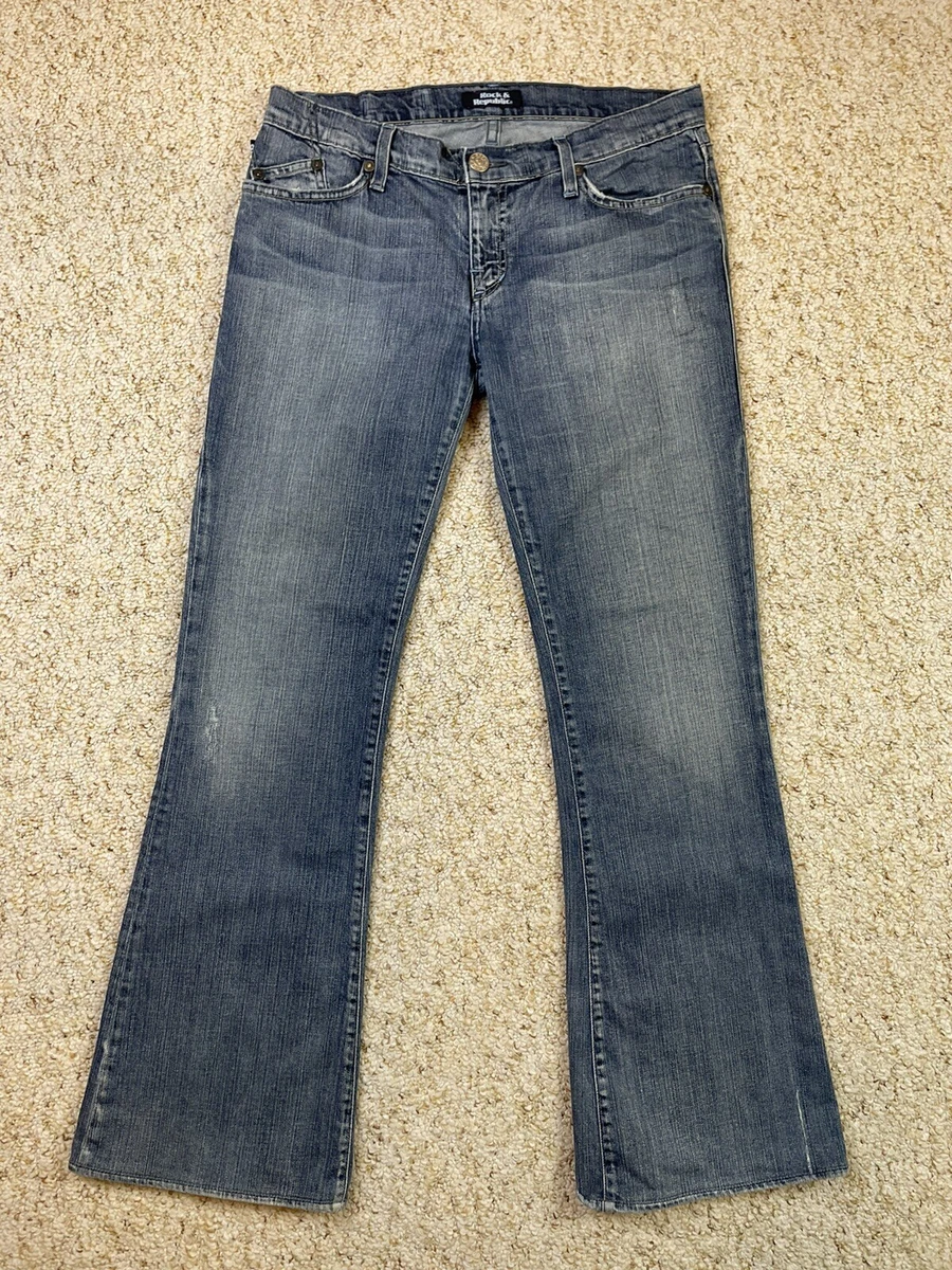 Jean Femme Rock & Republic Taille 29 - Coton Denim Bleu Coupe Droite