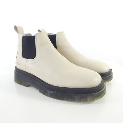 COPENHAGEN Boots Ankle Chelsea Beige Schwarz Gummi Leder 41