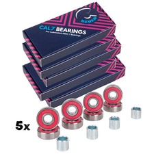 Cal 7 ABEC-7 Premium Skateboard Longboard 40 Bearings with 20 Spacers