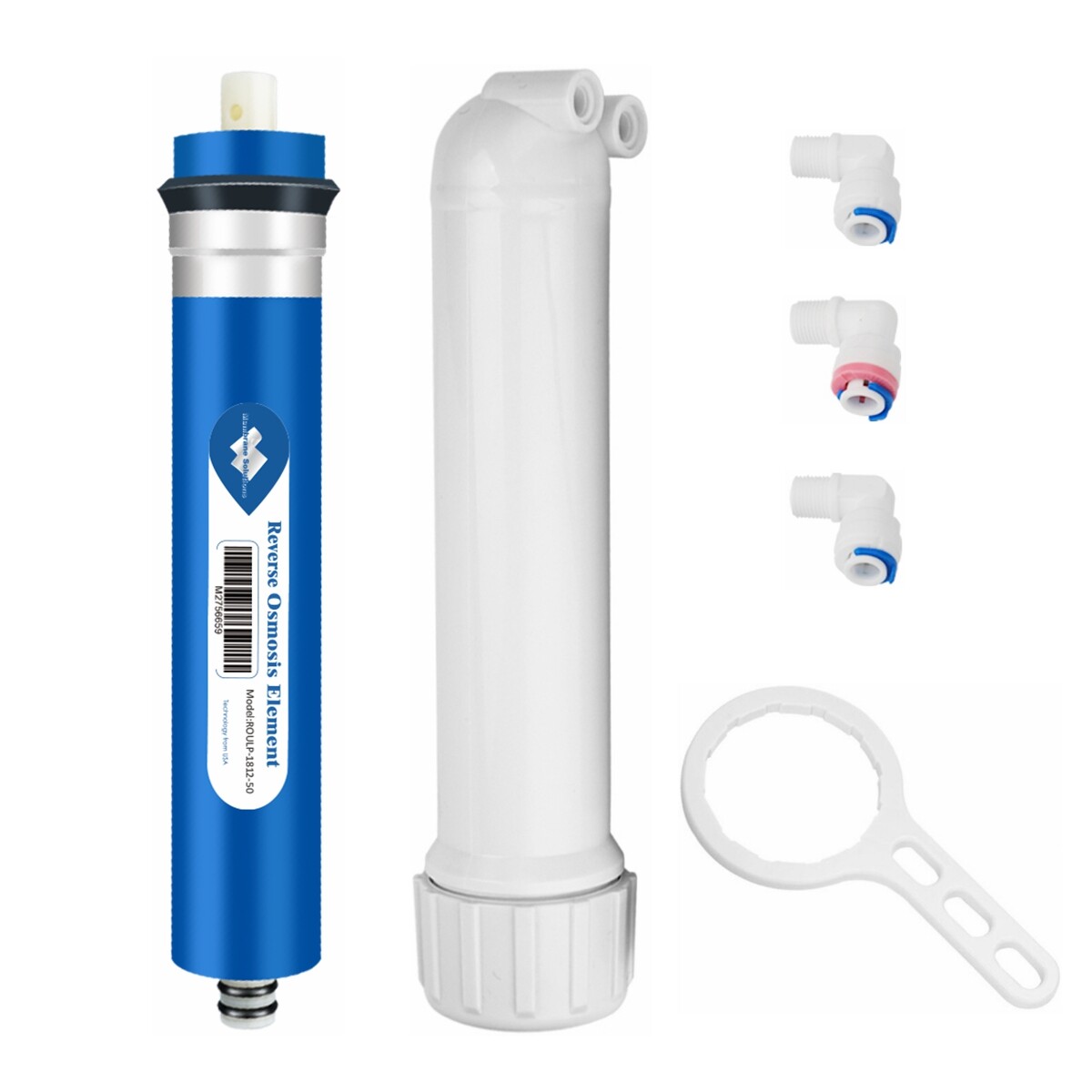 50 GPD RO Membrane Reverse Osmosis Water Filter Housing Replacement for GE FX12M