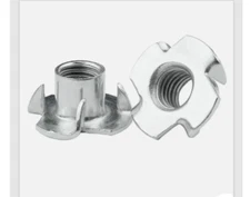 30pcs M8 Four Pronged Tee Nuts Captive Blind Inserts for Wood Furniture