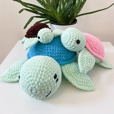 H&auml;kelschildkr&ouml;te Muster Set: Gro&szlig;e / Mittel / Kleine Gr&ouml;&szlig;en Anf&auml;ngerfreundlich