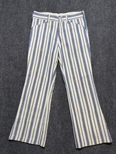 Vintage 70s Retro Striped Pants Disco Flare 28 x 25 Talon Zipper Bell Bottom
