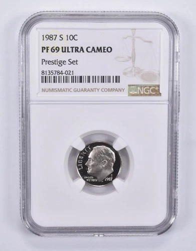 1987-S Roosevelt Dime Prestige Set PF69 UCAM NGC Brown Label *9730