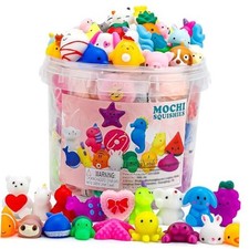 100 Pack Mochi Squishy Toys, Party Favors for Kids 4-8-12, Classroom 100PACK