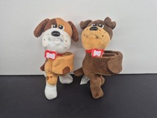 Pound Puppies Cutie Cuff Plush Slap Bracelet Brown Mix Beagle Dog And Brown Dog