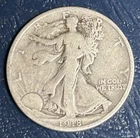 1918 P Walking Liberty Half Dollar 90% Silver