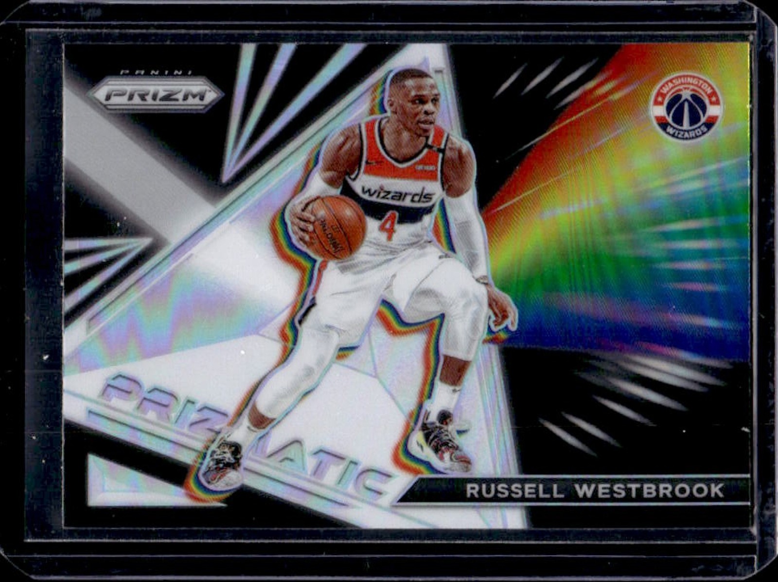2021-22 Prizm Russell Westbrook Prizmatic Prizm Silver #23 Wizards