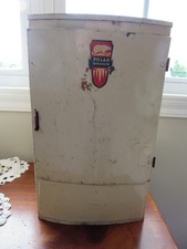 Vintage Child's Toy Polar Refrigerator, 13.5" high 1940's