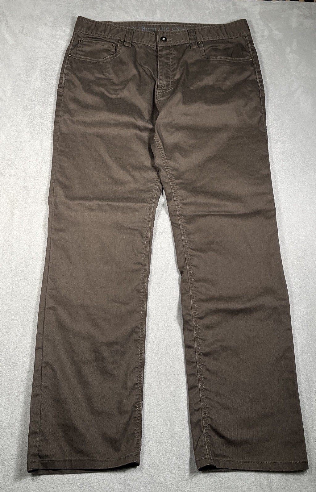 Prana Bridger Slim Fit Jean Men 36x32 Brown Straight Leg Org