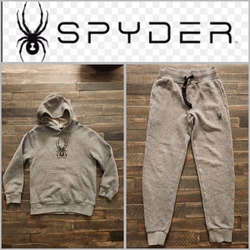 Spyder Heather Gray Hoodie and Joggers Set Boys Size 7/8