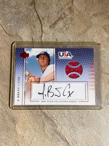 2005 USA Baseball J. Brent Cox Game Used Jersey/Auto #008/275