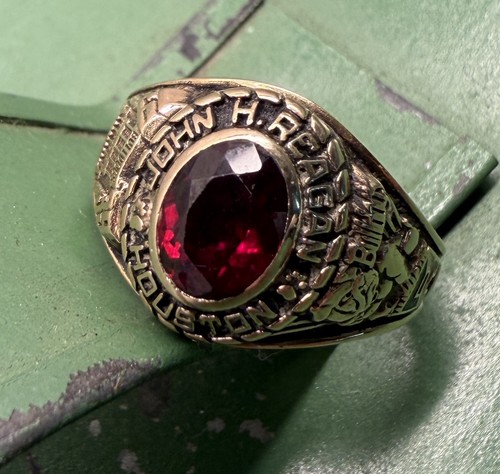 Vintage 1939 14K Reagan HS Class Ring - Houston ISD