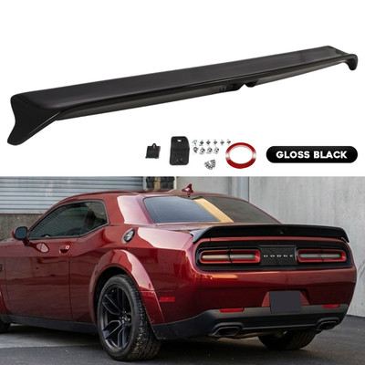 Rear Spoiler w/Camera Hole Gloss Blakc For 08-23 Dodge Challenger Hellcat Redeye