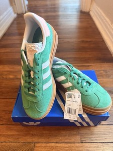 adidas gazelle silver green womens adidas Gazelle Indoor - Women's