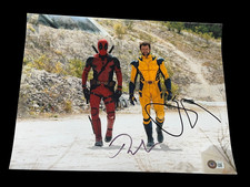 HUGH JACKMAN RYAN REYNOLDS SIGNED AUTOGRAPH 11x14 PHOTO DEADPOOL BECKETT BAS COA
