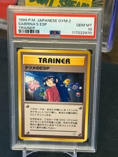 1999 Pokemon Japanese Gym 2 Sabrina's ESP Trainer  PSA 10 - GEM MINT!