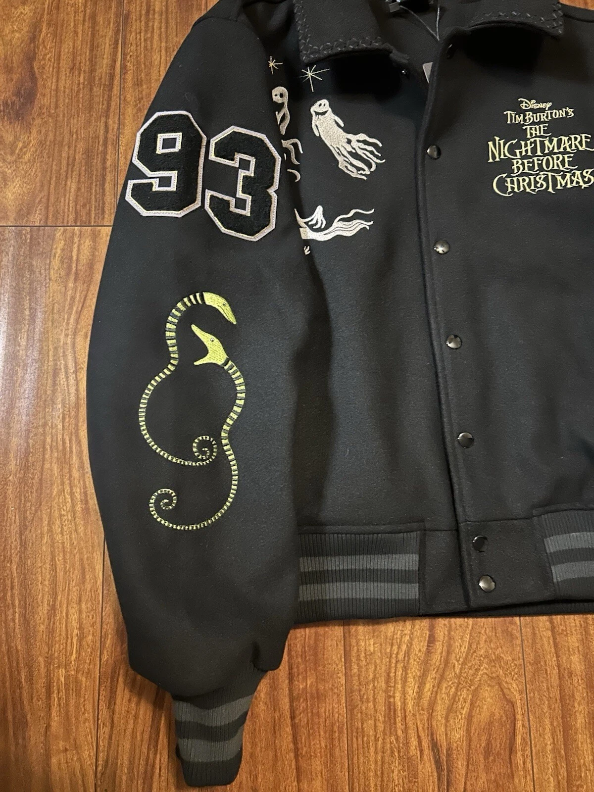 Disney Nightmare Before Christmas Shoe Palace Varsity Jacket Men Size Small NWT - product detail image 6