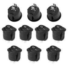 10Pcs Snap-In Rocker Switch ON/OFF 2 Pin SPST 125V 250V Car Boat