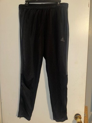 adidas AEROREADY Primegreen XL Black and Gray 3-Stripes Track Pants size XL