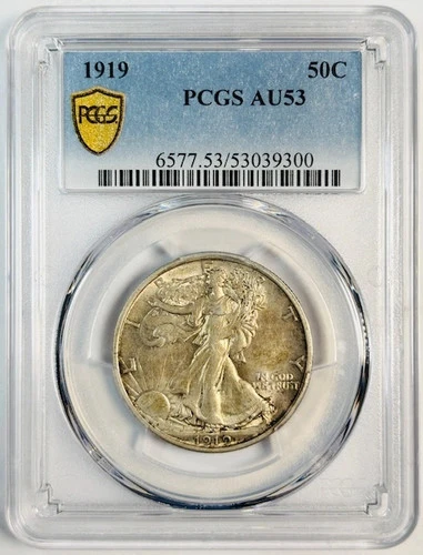 1919 P Walking Liberty Half Dollar PCGS AU-53