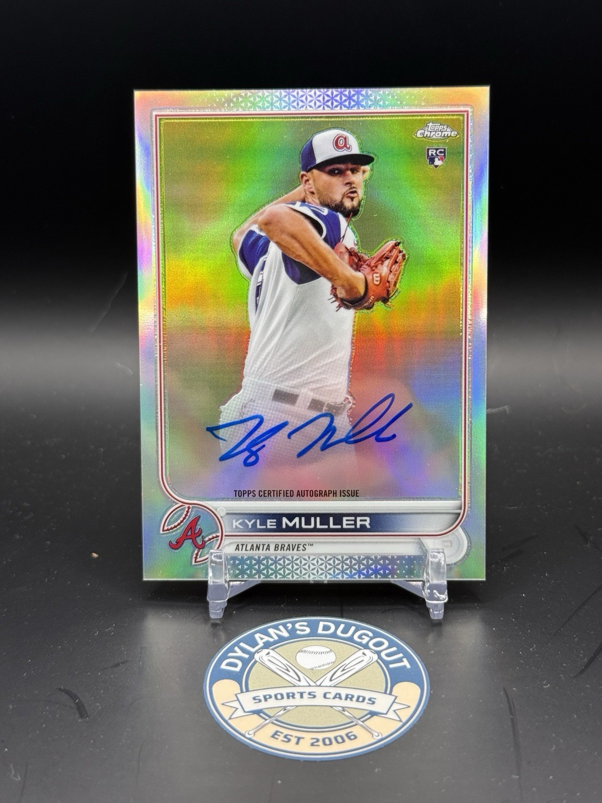 2022 Topps Chrome Rookie Autographs Kyle Muller #RA-KM Refractor Auto /499