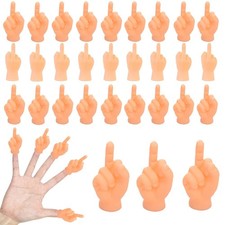 30 PCS Tiny Middle Finger Puppet, Miniature Small 1.3 x 2.37 inches, Yellow