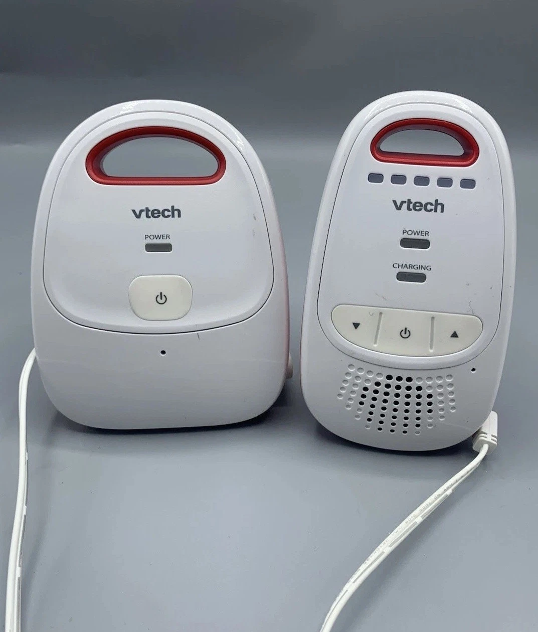 VTech Audio Baby Monitor Set – Parent & Baby Unit – Working – White/Red