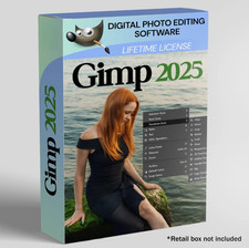 2025 PRO Photo Graphic Design Digital Image Editing Software GIMP w/ Guide USB