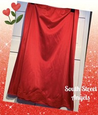 VINTAGE OLGA 12007  RED  NYLON HALF SLIP WITH LACE  SIZE MEDIUM MT