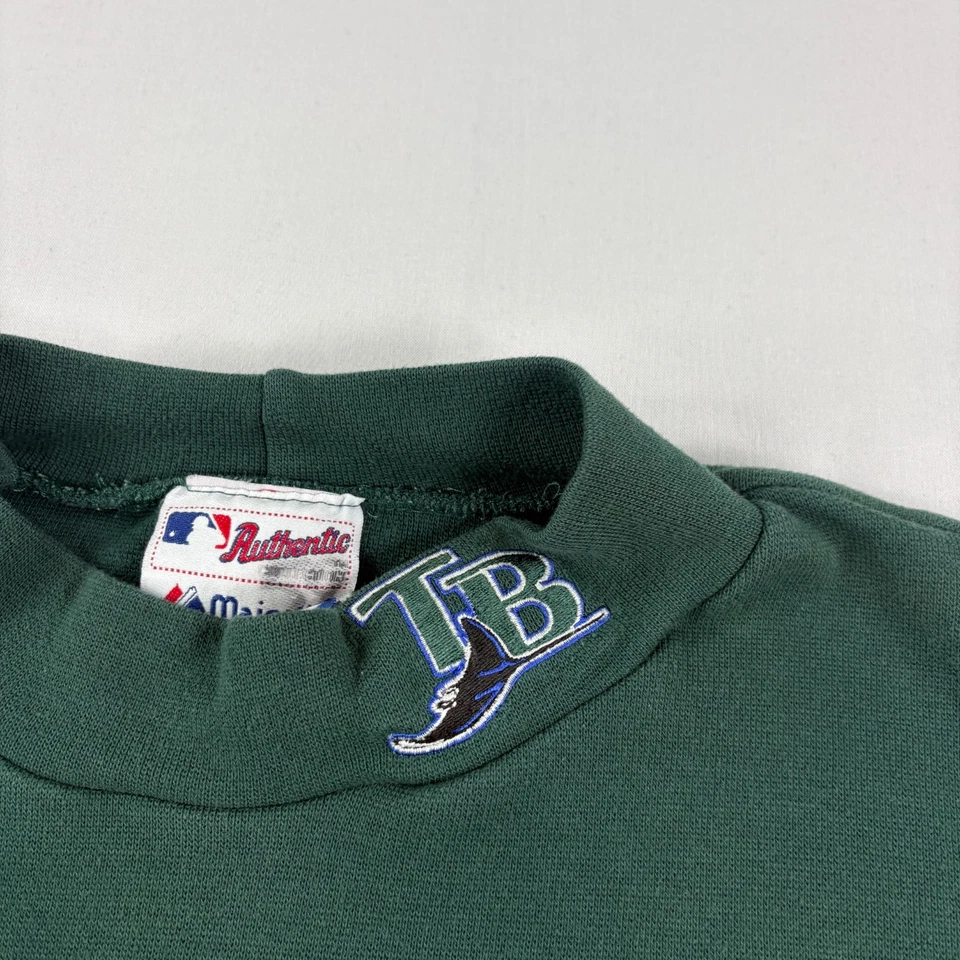 Sudadera De Colección Tampa Bay Rays Para Hombres XL Verde Cuello Simulado Emitida por Jugador Calce Ajustado Foto 3 de 4