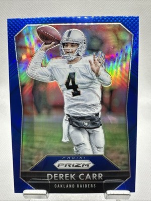 2015 Panini Prizm - Derek Carr #196 Blue Prizm