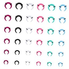 Acrylic Septum Pincher Tapers - 36 Pcs Acrylic Septum Stretching Kit, 14G 12G