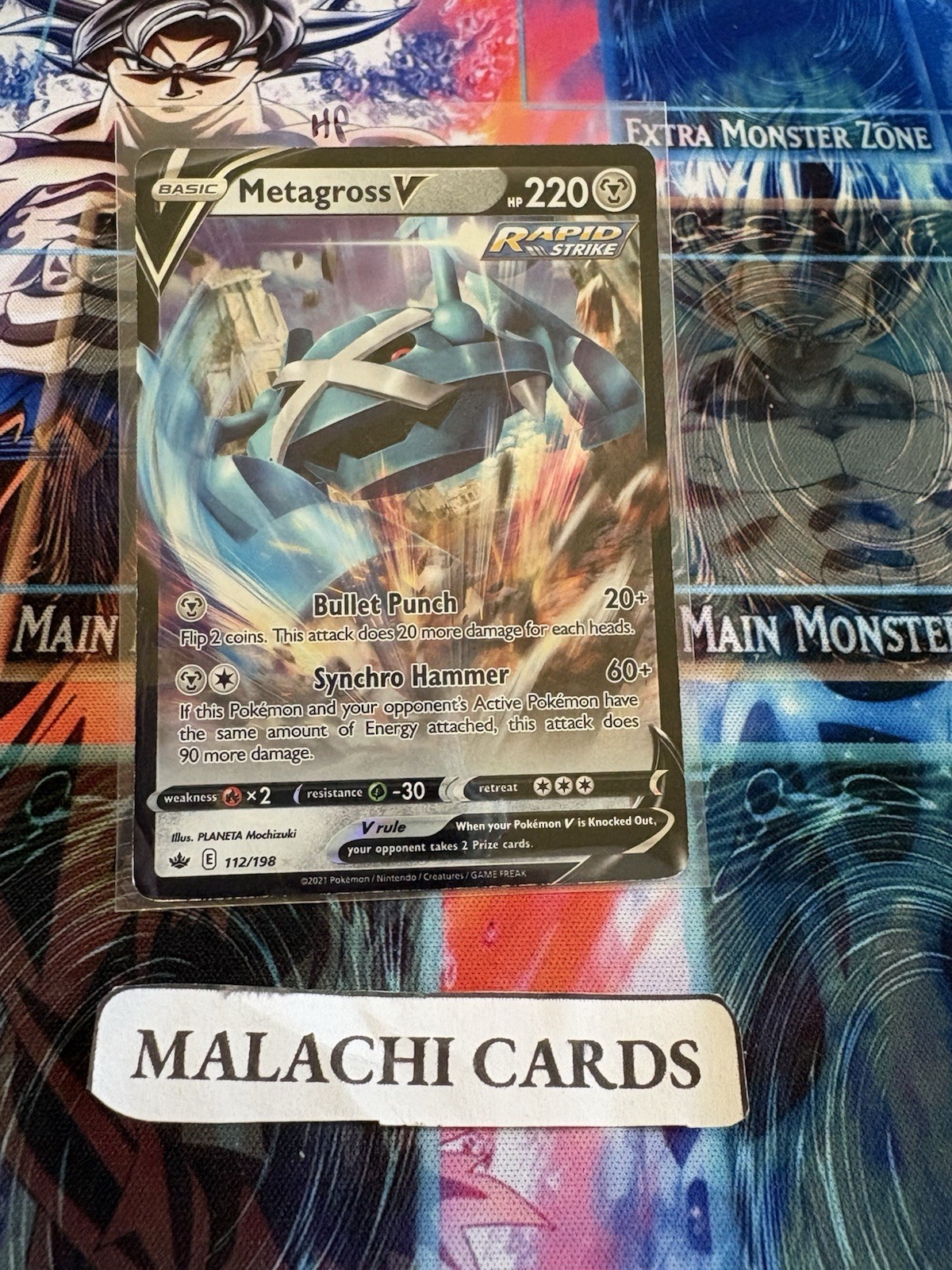 Pokemon x1 Metagross V - Chilling Reign (Ultra Rare 112/198) (Heavy Play!)