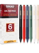 Gel Pens Fine Point Smooth Writing Pens 0.5Mm, Super Soft Grip Quick Dry Black G