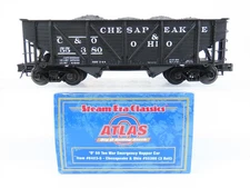 O Gauge 3-Rail Atlas 6423-5 C&O 50-Ton War Emergency 2-Bay Hopper #55380
