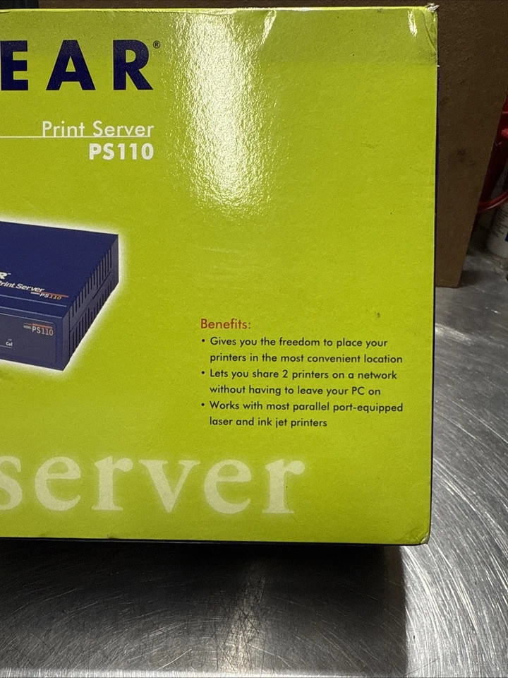 NETGEAR PS110 10/100 PARALLEL 2-PORT PRINT SERVER ULAT-13 Printer Sharing NOB - Image 2 of 4