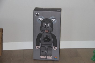 D*FACE XLARGE 1000% Bearbrick Be@rbrick Medicom Charcoal Monkey Rare Dcon 2019