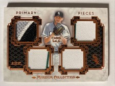 2014 Topps Museum CHRIS SALE Primary Pieces Gu Quad with 3 Color Patch 60/75🔥