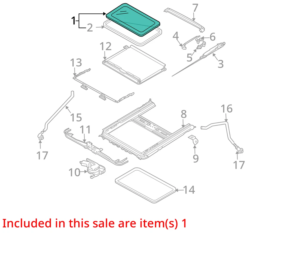 Mazda 6 2003-2008 Mazda6 techo corredizo vidrio techo corredizo OEM Foto 3 de 4