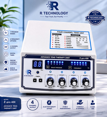 Advance 4 Channel Electrotherapy Machine With Carbon Pads Electrotherapy Unit