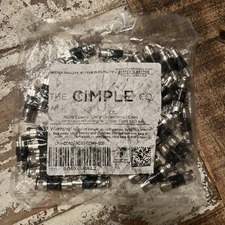 The Cimple Co Connector Coaxial Cable Compression Fitting CMP-CONN-RG59-COMP-50P