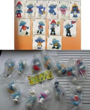 PUFFI Calciatori KINDER FERRERO Collezione Set Completo 12 Figure 1990 SMURFS