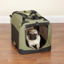Guardian Gear Soft-Sided Collapsible Dog Crate  Gray, X-Small