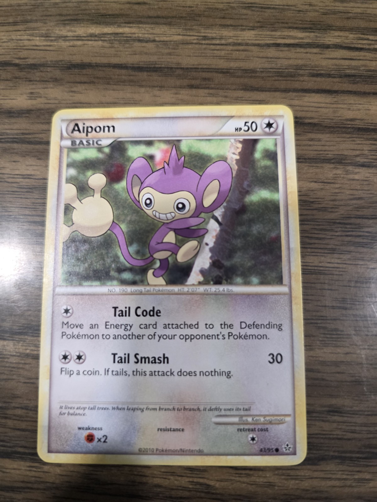 Aipom 43/95 - Common - HGSS Unleashed - POKEMON CARD - NM/M