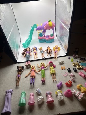 Vintage Polly Pocket Lot Doll Accessories Smoothie Stand With Slide Please Read
