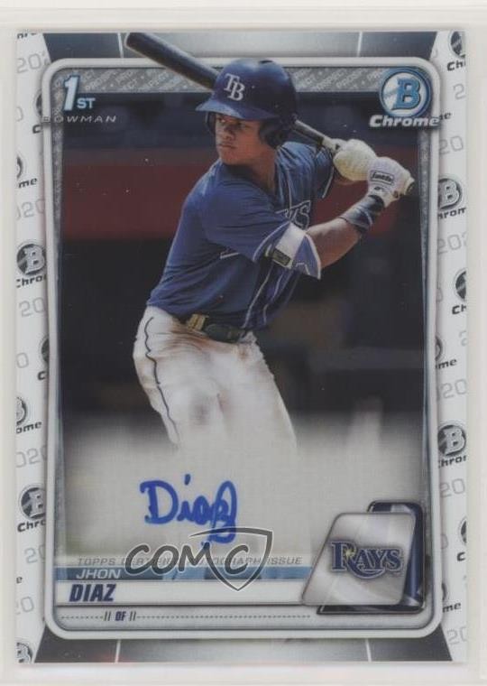 2020 Bowman Chrome Prospects Auto Jhon Diaz #CPA-JDI Auto sq1