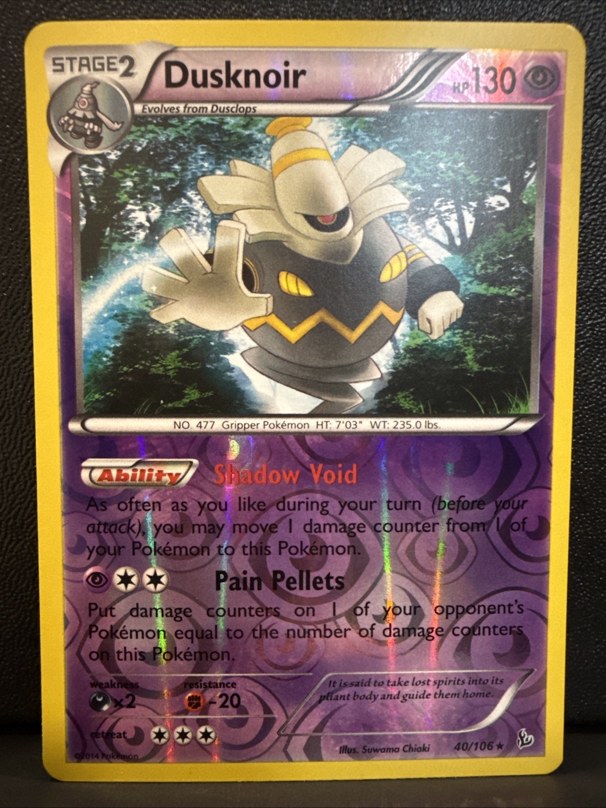 Dusknoir 40/106 Flashfire Reverse Holo - Near Mint