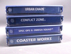 4 x SEGA DREAMCAST Cased Games Inc URBAN CHAOS / CONFLICT ZONE -G20