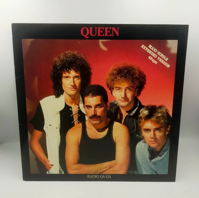 Queen Radio Gaga / I Go Crazy Vinyl Maxi Single Schallplatte VG++